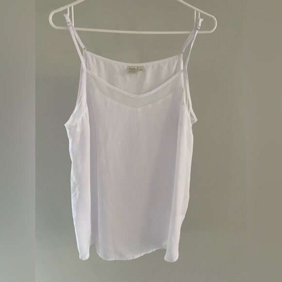 White Spaghetti Strap sheer cami - Picture 1 of 5